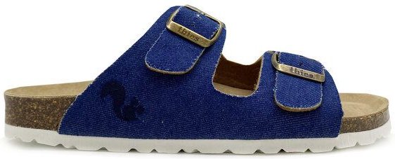 Veganer Rec Denim Sandale "thies ® PET" aus recyceltem PES