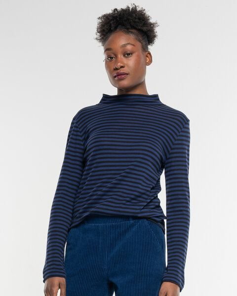 Thumbnail - Alma & Lovis Turtleneck Ringelshirt aus softer Bio-Baumwolle | Ringel Turtleneck