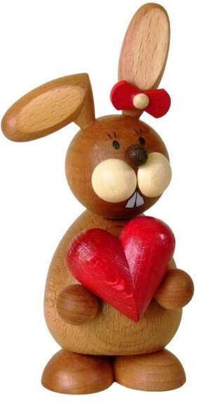 Ullrich Neuhausen Osterhase mit Herz aus dem Erzgebirge