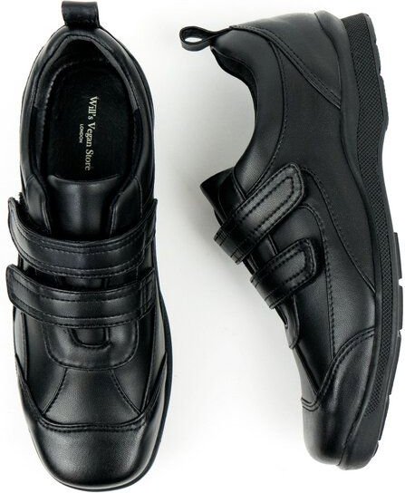 Will's Vegan Shop Kids Velcro Strap Shoes Schwarz Unisex