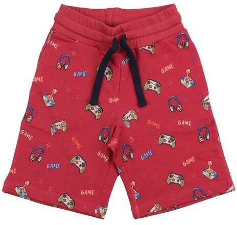 Cotokids Kinder Shorts Baumwolle, Rot, Allover-Muster, Walkiddy