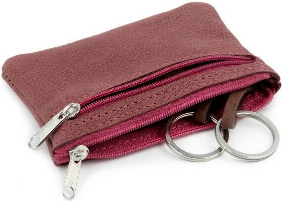 Simaru Schlüsseletui Schlüsseltasche aus Leder mit 2 Schlüsselringen und Extrafach(Groesse M)