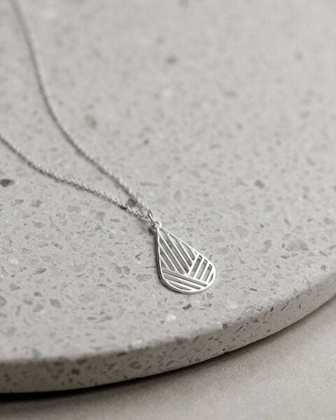 lille mus Kette 'Tropfen' 925 Silber / vergoldet