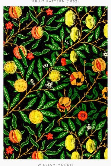 Photocircle Poster / Leinwandbild - Fruit Pattern 1862 von William Morris