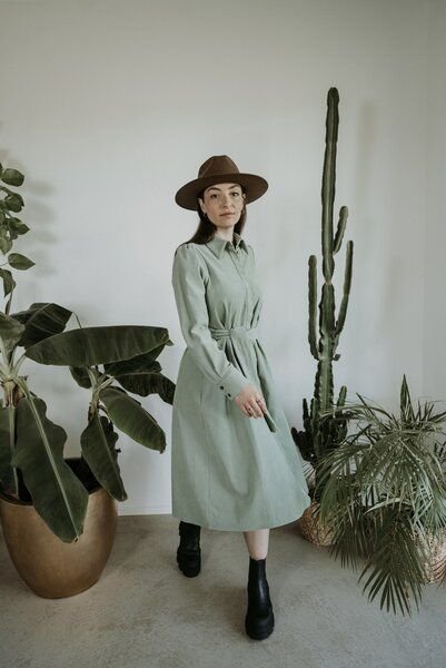 FARM UM'S HERZ HEMDBLUSENKLEID MINT