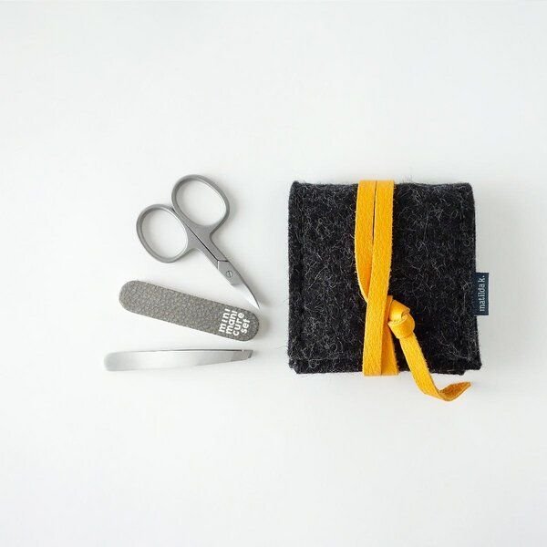 matilda k. manufaktur mini-maniküre-set 'ella' aus Wollfilz anthrazit