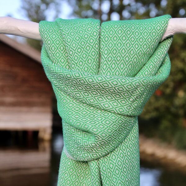 Schönes aus Indochina Upcycling Baumwollschal handgewebt und fair gehandelt