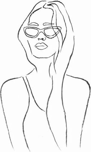 Photocircle Poster / Leinwandbild - Salt & Surf - Beach Babe