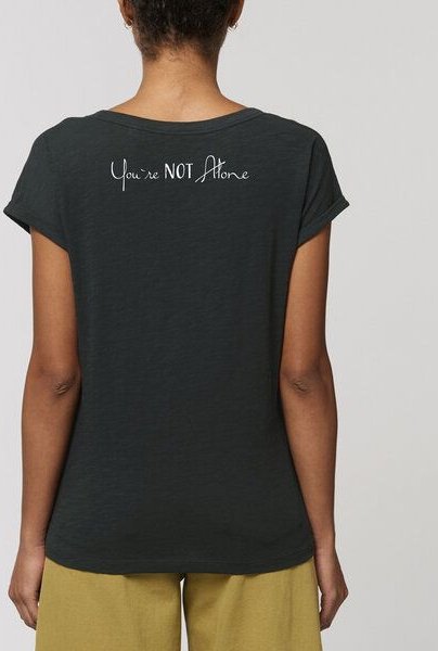 Human Family Damen Flammengarn Rundhals T-Shirt - Flame "You are Not Alone"