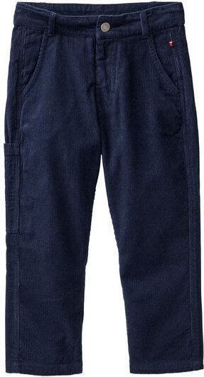 People Wear Organic Kord Hose, blau und braun, uni, Bio-Baumwolle