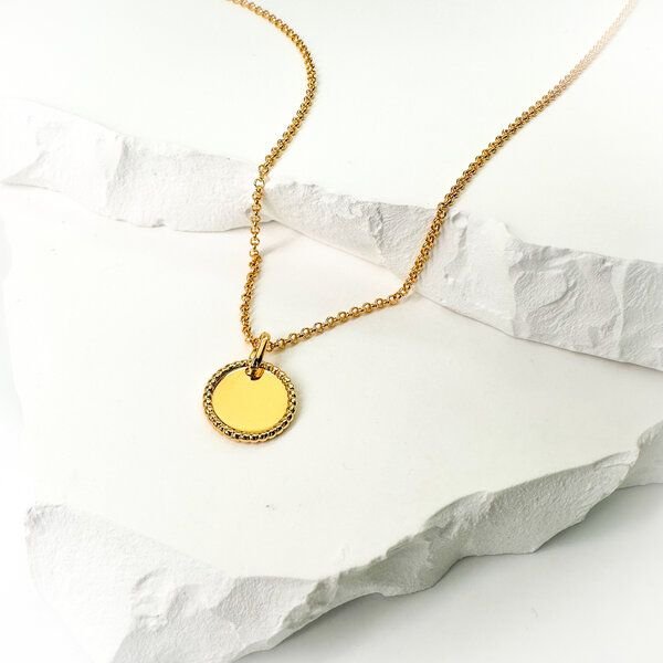 MOANINA Kette Coin Felicia - 925 Silber/18k Gold Vermeil - 3 Längen