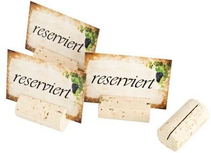 Kork-Deko Reserviert Schilder | 20 Stk. | inkl. Ständer aus Kork | Gastronomie Tischdeko