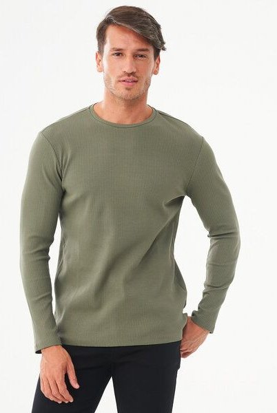 ORGANICATION Geripptes Langarmshirt aus Bio-Baumwolle