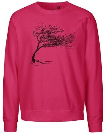 Peaces.bio - handbedruckte Biomode Bio Herren-Sweatshirt Windy Tree