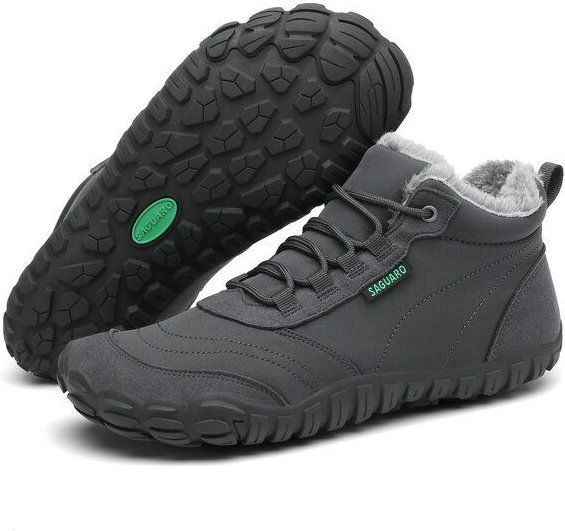 SAGUARO Barfuß-Schuhe vegan Winter-Stiefel warm & weich gefüttert Boots