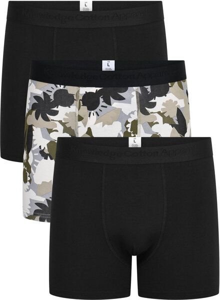 KnowledgeCotton Apparel 3-Pack Boxershorts FLOWER Print aus Bio-Baumwolle