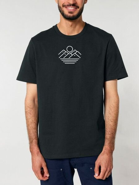 Human Family Bio Unisex Rundhals T-Shirt "Mountain Silhouette"