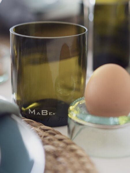 MaBe Nachhaltiges Trinkglas 1 Stk - handgefertigt aus leergetrunkenen Weinflaschen - 250ml