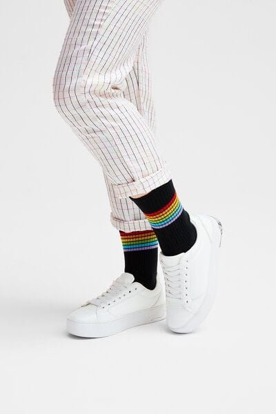 Natural Vibes Rainbow Socken | Bio GOTS | Quarter Socken | Herren Damen Socken