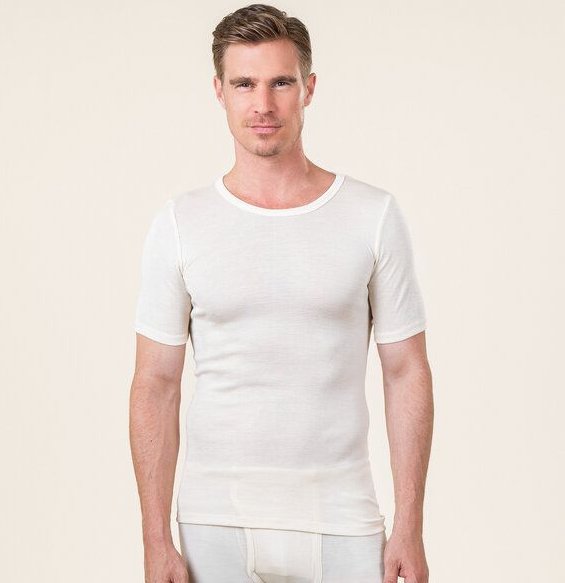 Living Crafts Herren Unterhemd aus Wolle