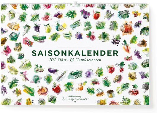 531 Rheinland Design Saisonkalender Obst & Gemüse, Ringkalender: 101 Sorten