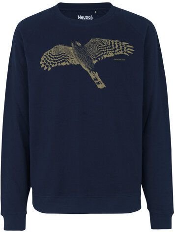 Peaces.bio - handbedruckte Biomode Bio Damen-Sweatshirt Loose Fit Sperber