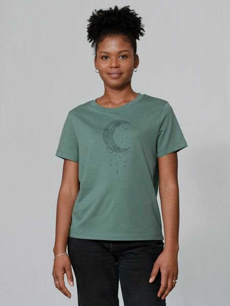 watapparel T-Shirt Frauen Mandala Moon