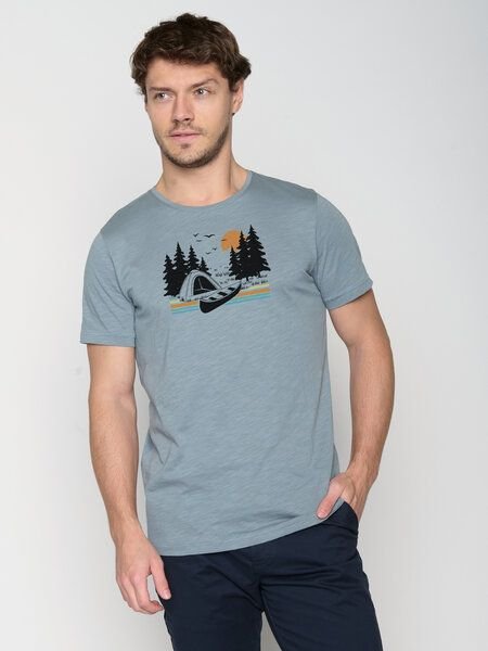 GREENBOMB Nature Canoe Tent Spice - Lässiges T-Shirt aus Bio-Baumwolle / hochwertiger Print / GOTS / Fair & Vegan