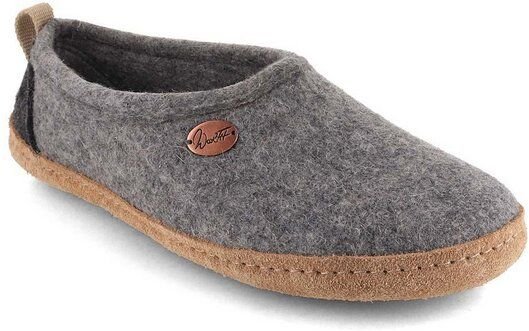 WoolFit Homeoffice Hausschuhe 'Highland' aus 100% Wolle mit vegetabiler Ledersohle