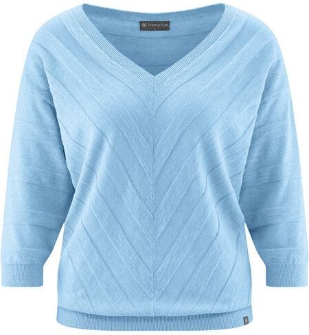 HempAge Pullover mit V-Ausschnitt Hanf/Biobaumwolle