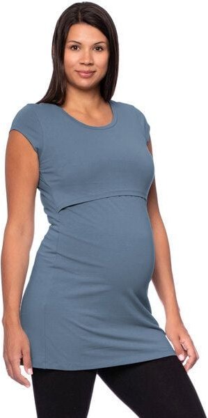 Milchshake 107 BASIC kurzarm Umstands- und Stillshirt extra lang aus Bio Baumwolle