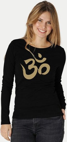 Peaces.bio - handbedruckte Biomode Bio-Damen-Langarmshirt "OM"
