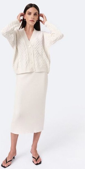 Mila.Vert Gestrickter gerader Rock