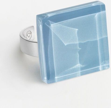 ALEXASCHA Geometrischer Statement Ring aus Glas | PUREFORM