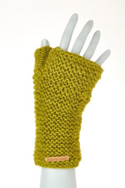 short'n'pietz Schurwollhandstulpen links gestrickt