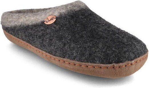 WoolFit Sherpa Barfuß-Hausschuhe unisex Filz-Pantoffeln mit Ledersohle, nachhaltig aus 100% Wolle