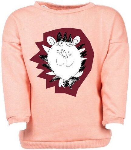 CORA happywear Baby Sweater "Suli" aus Bio-Baumwolle rosa mit Druck