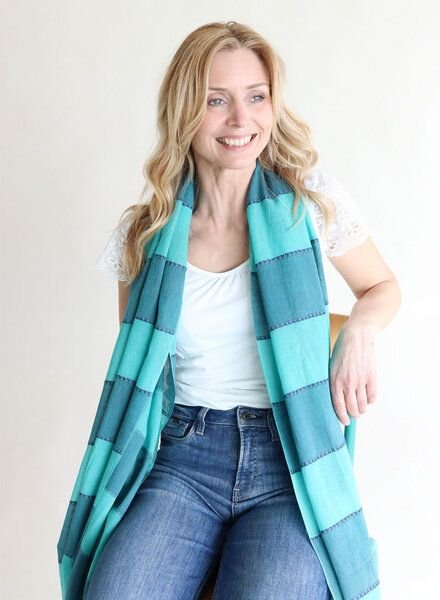 Djian Schal aus 100% Bio-Baumwolle – Big Stripes