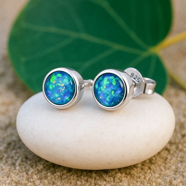 Spirit of Island Opal Ohrstecker | 925 Silber Ohrringe