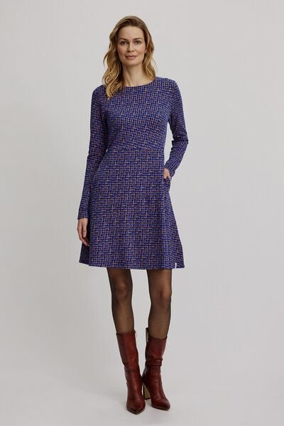 TRANQUILLO Gestricktes Swing-Kleid im Retro-Look (W25E140)