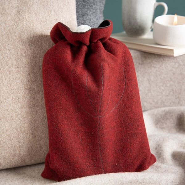 nahtur-design Ökowärmflasche mit Bezug aus 100% Schurwolle