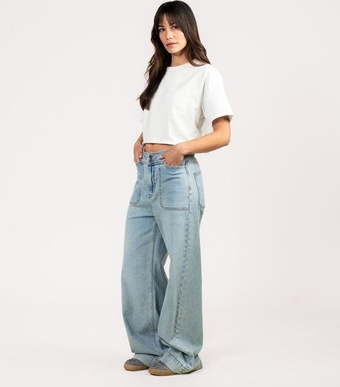 Kuyichi FARRAH Flare Jeans (Worker Steel blue)
