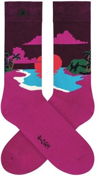 A-Dam Pinke Socken Red Sunset