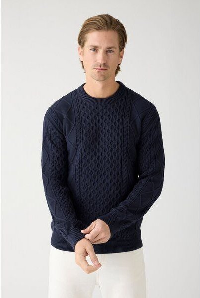 KnowledgeCotton Apparel Cable Knit Strickpullover aus Bio-Baumwolle ROC/GOTS/Vegan