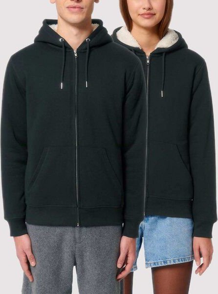 YTWOO Sherpa Hoodie, Unisex, Zip-through, nachhaltig, Bio-Baumwolle