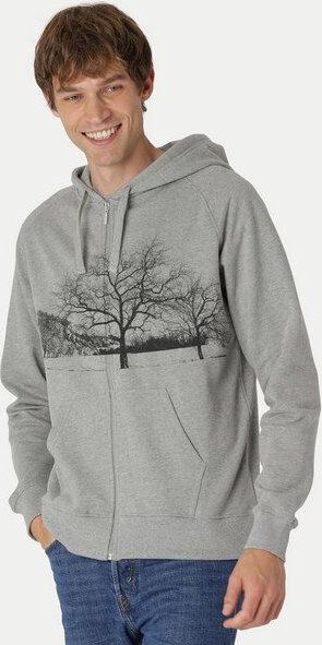 Thumbnail - Peaces.bio - handbedruckte Biomode Zip-Hoodie Landscape Herren
