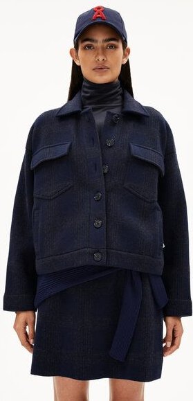 ARMEDANGELS JOAALISON CHECK - Damen Jacke aus Bio-Woll Mix