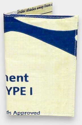 REFISHED fair fashion Reisepasshülle 'WANDERLUST' - upcycelte Zementsäcke