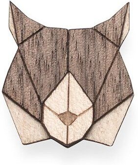 BeWooden Brosche aus Holz - Luchs | Mode Schmuck