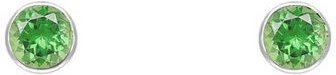 Eppi Silberne Ohrstecker mit Tsavorit Granaten in Bezelfassung Tofine